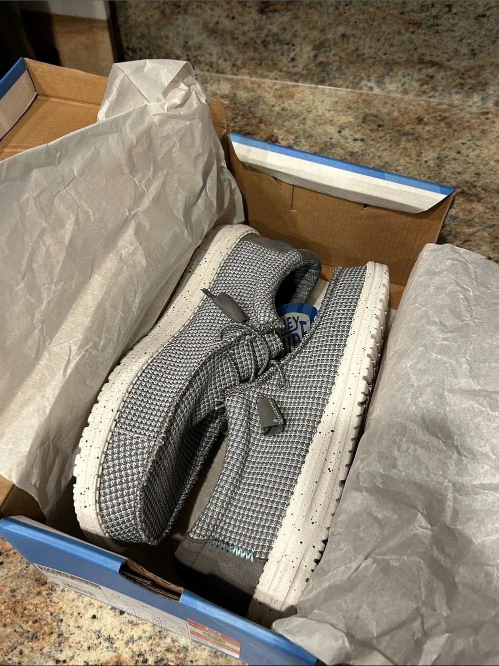 *New* Hey Dude Wally Sport Mesh Grey Sz 9 Slip On